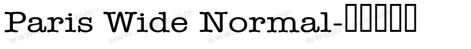 Paris Wide Normal字体转换